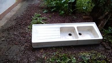 Lavello (acquaio) a due vasche in ceramica