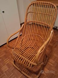 poltrona bambù/vimini