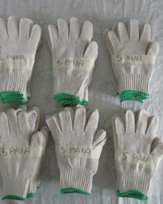 Stock - lotto guanti in cotone .