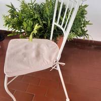 Sedie in ferro bianche