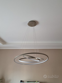 Sospensione lampadario led 3 cerchi 80cm