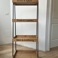 Mobiletto credenze in legno porta frutta e spezie