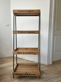 Mobiletto credenze in legno porta frutta e spezie