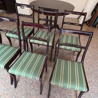 Tavolo classico stile impero con 6 sedie