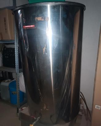 Contenitore acciaio inox per olio con rubinetto