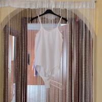 body donna bianco taglia unica con spalline