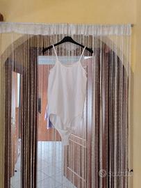 body donna bianco taglia unica con spalline