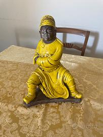 Statua orientale vintage in ceramica