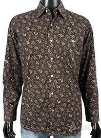 Lacoste Camicia Uomo 40 \ M Marrone Paisley Cotone
