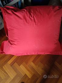 Pouf rosso bean bag gigante