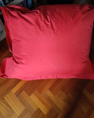 Pouf rosso bean bag gigante
