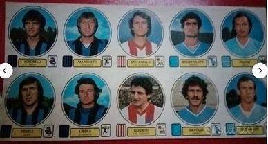 Panini foglio Raro di figurine Calciatori 1977 78