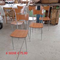Sedie Vintage in formica e metallo cromato