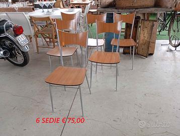 Sedie Vintage in formica e metallo cromato