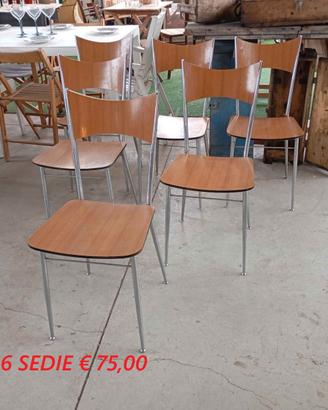 Sedie Vintage in formica e metallo cromato