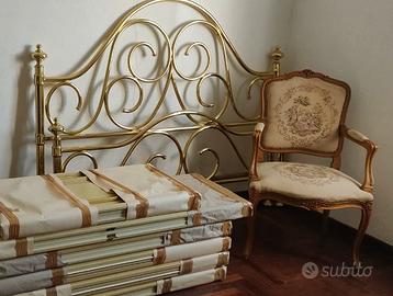 Testata letto matrimoniale - ottone