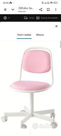 Sedia girevole rosa ikea