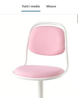 Sedia girevole rosa ikea