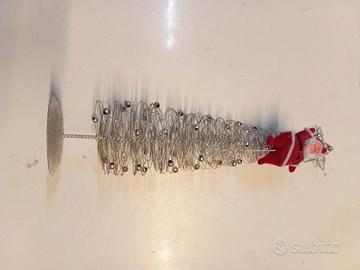 Albero Di Natale Con Babbo Natale Struttura Metall