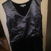 Vestito nero e argento