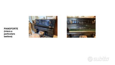 Pianoforte verticale nero W. Hilse fine '800