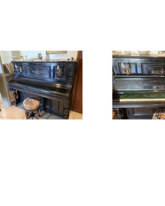 Pianoforte verticale nero W. Hilse fine '800