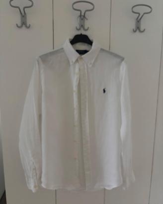camicia bianca in lino Polo Ralph Lauren 