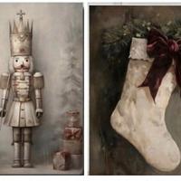 Set tele natalizie cm30x40 