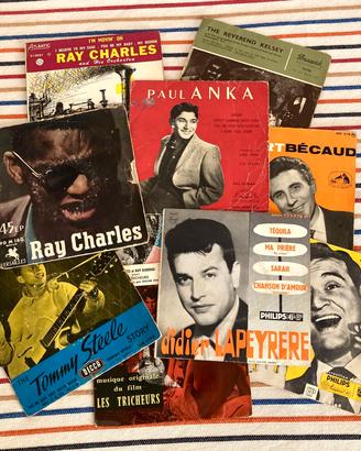 Lotto 10 vinili 45 giri EP anni 50 stampe francesi