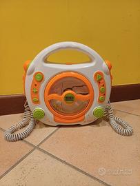 Lettore cd per bambini con 2 microfoni 