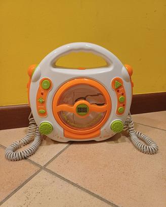 Lettore cd per bambini con 2 microfoni 