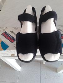 sandalo blu ortopedico unisex, a strappo n.40