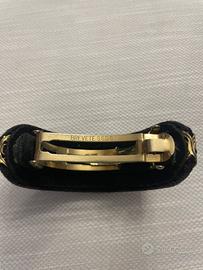 Fermaglio vintage francese dorato in velluto raro