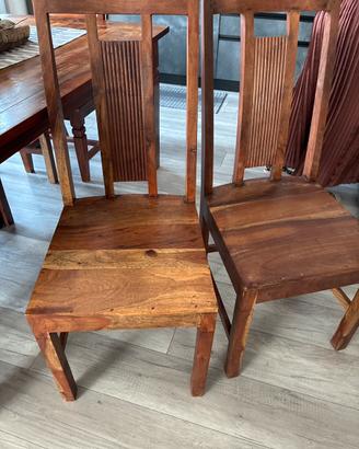 Sedia etnica legno