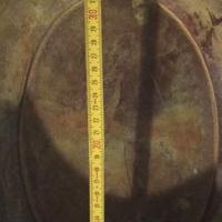 Pentola ornamentale in rame antico