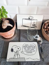 2 piccoli taglieri tavolette colazione Snoopy PNTS