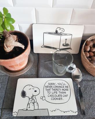 2 piccoli taglieri tavolette colazione Snoopy PNTS
