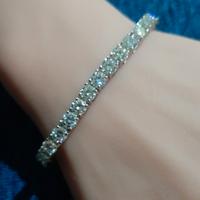 bracciale tennis con 15 carati di Moissanite 