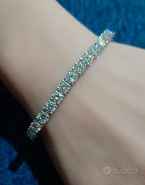 bracciale tennis con 15 carati di Moissanite 