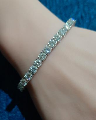 bracciale tennis con 15 carati di Moissanite 