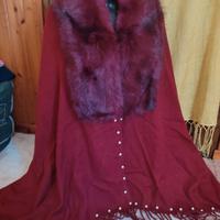 sciarpa, scialle, pashmina bordeaux grandissima 
