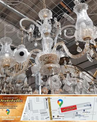 Codice: 268662 LAMPADARIO 3 LUCI CON PENDENTI IN