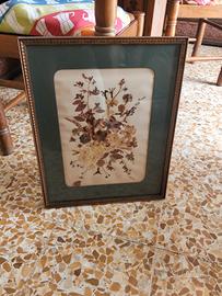 quadro vintage fiori reali