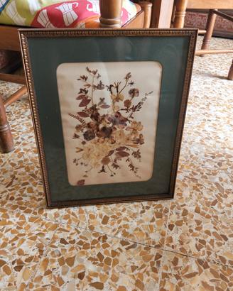 quadro vintage fiori reali