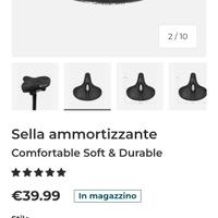 Sella engwe nera e rossa nuova con tubo ammortizza