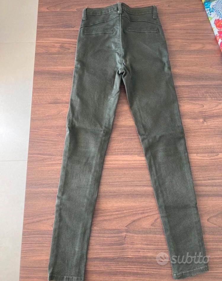 Jeans donna pantalone verde militare XS Candida Abbigliamento e Accessori In vendita a Ragusa