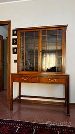 Cristalliera Vetrina Legno Massello -Stile Inglese