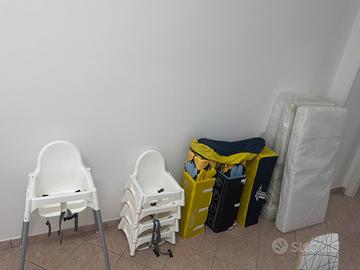 Seggioloni Ikea + culle da campeggio + materassini