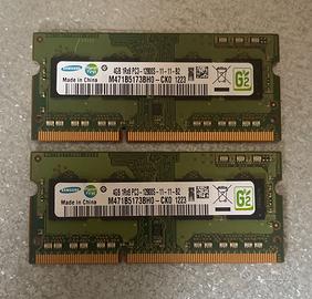 RAM   2 x  4 gb