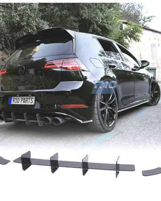 DIFFUSORE VOLKSWAGEN VW GOLF 7 7.5 GTI NERO LUCIDO